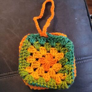Homemade Colorful Crochet Pouch